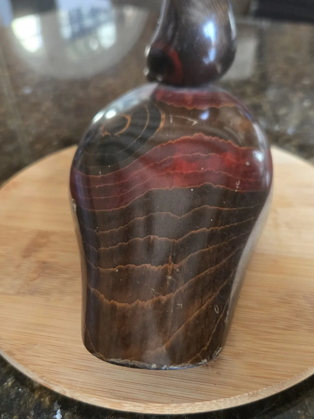 Bundy & Co Wooden Duck Decoy in Brown and Red